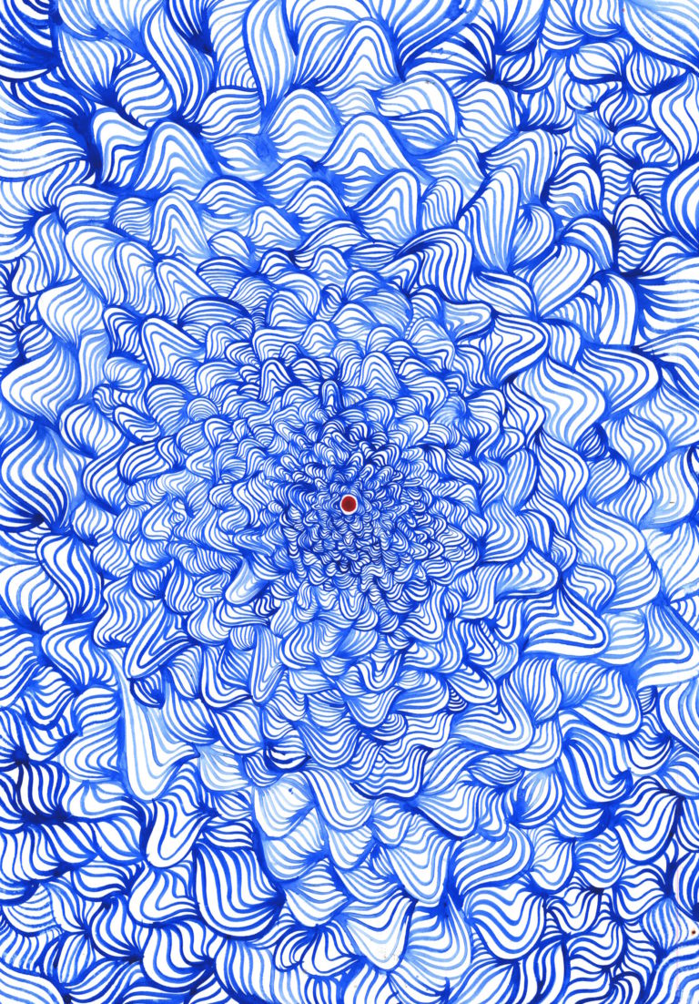 a red dot in an ocean of anger