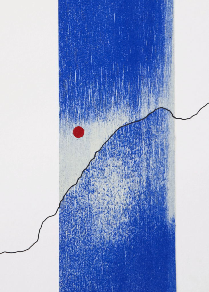 single line and a red dot