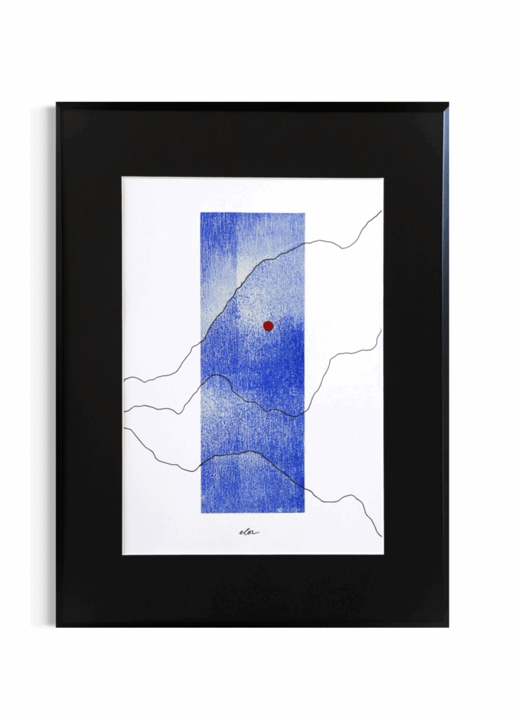 A single line and a red dot